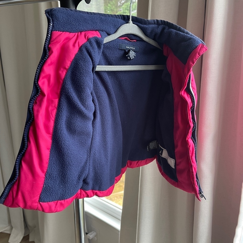 Nautica winter jacket SUPER WARM FLEECE INSIDE pink girl 2T - wheat old girl